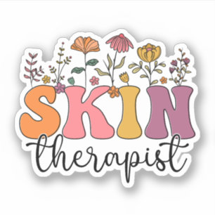 Sticker Fleur sauvage Thérapiste de la peau Esthétique Soi