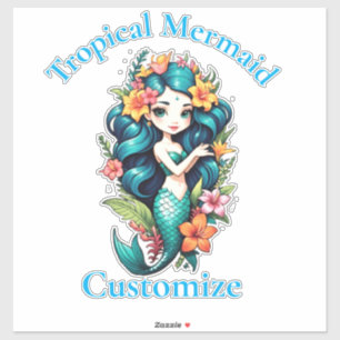 Sticker Fleur tropicale Sirène Thunder_Cove