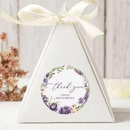 Sticker Fleur Violet Rond Faveur