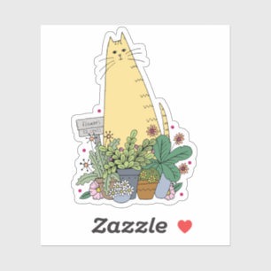 Sticker fleuriste en chats mignons