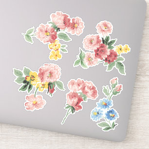 Sticker Fleurs assez en pastel