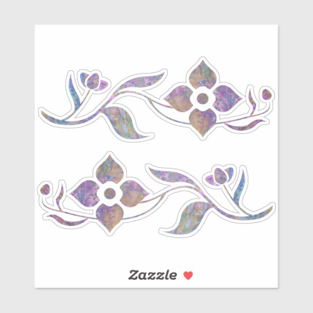 Sticker Fleurs Batik de Forêt Enchantées (Feuille)