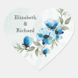 Sticker "Fleurs bleues"