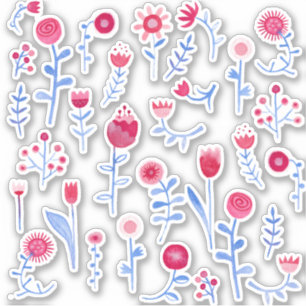 Sticker Fleurs d'aquarelle Hayfièvre