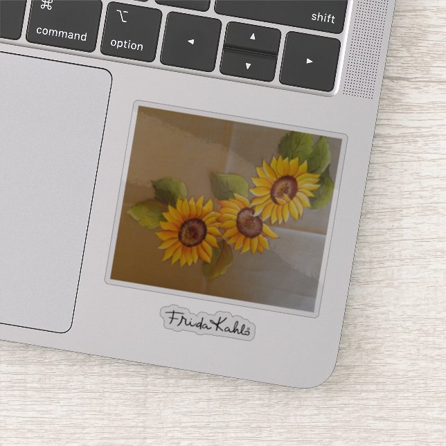 Sticker Fleurs de soleil peintes par Frida Kahlo (Détail)
