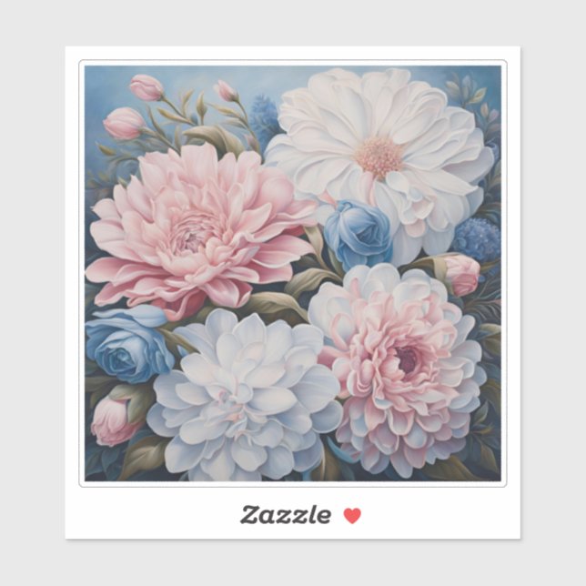 Sticker Fleurs Élégant (Feuille)