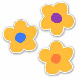 Sticker Fleurs jaunes d'automne