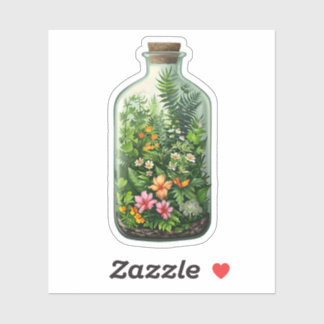 Sticker Fleurs sauvages dans une bouteille