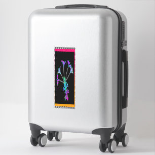 Sticker Fleurs violettes Avec Bordure