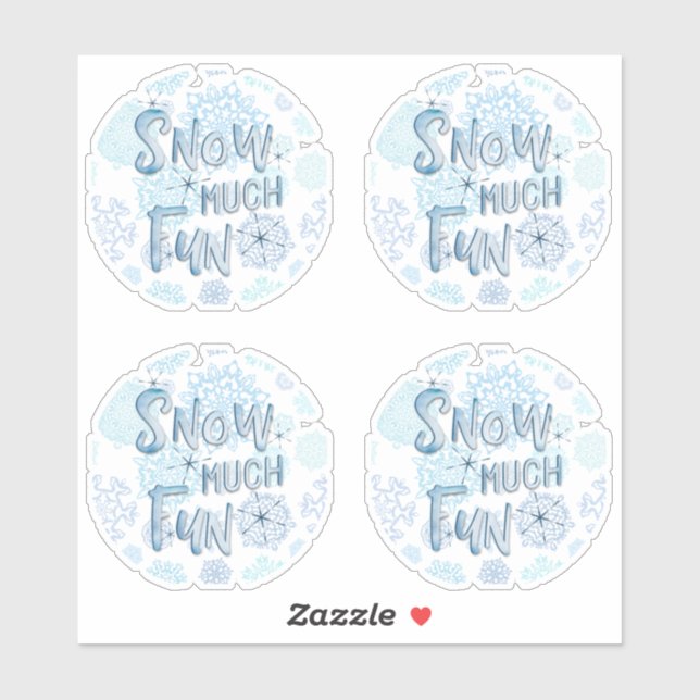 Sticker Flocons Rétro TANT DE PLAISIR Aquarelle (Feuille)