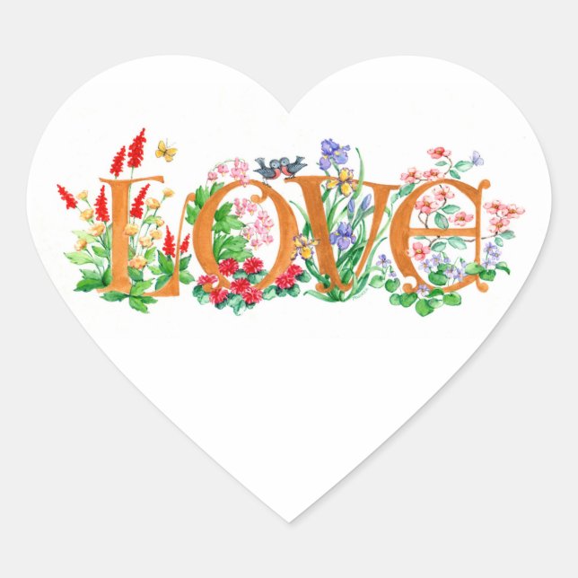 Sticker Floral "Amour" (Devant)