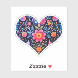 Sticker Floral d'art populaire mexicain