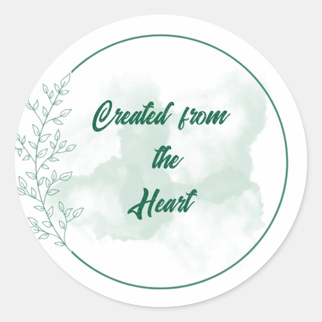 Sticker floral Design : Créé à partir du coeur (Devant)