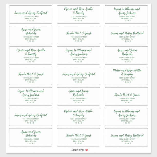 Sticker Floral d'hiver |Étiquettes de adresse d'invités Ma (Feuille)