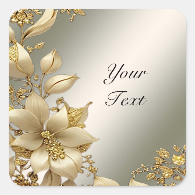 Sticker Floral d'or (Devant)