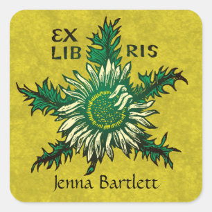 Sticker Floral Ex Libris