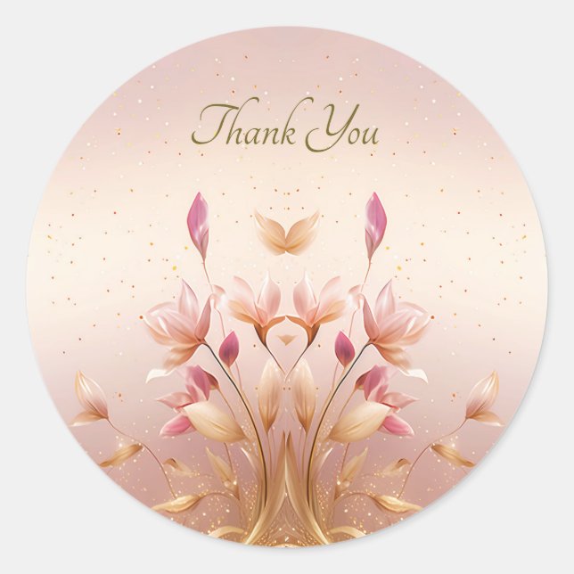 Sticker Floral Feuille rose (Devant)