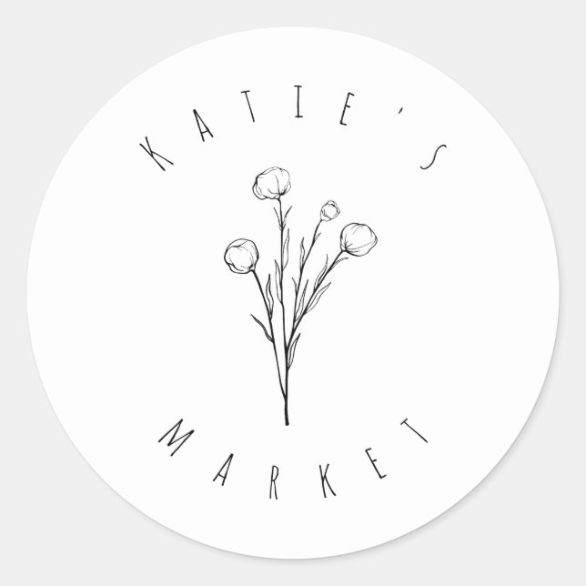 Sticker floral minimal (Devant)