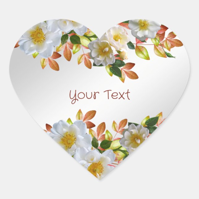 Sticker Floral Roses Blanches (Devant)