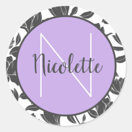 Sticker Floral Tulip Fleurs Pastel Purple