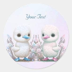 Sticker floral Twin Ducks