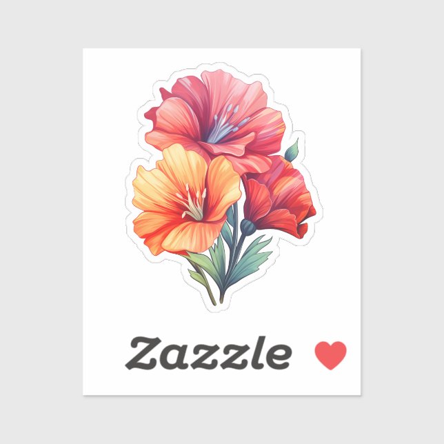 Sticker Flore au coucher du soleil : Chaleur de la nature (Feuille)