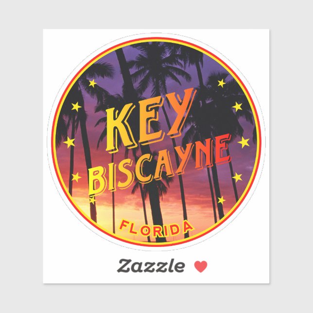 Sticker Floride, Key Biscayne (Feuille)