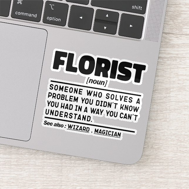 Sticker Florist Noun Définition Cute Floral Cool (Détail)