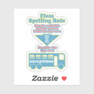 Sticker Floss Rule Phonics Apprentissage Anglais