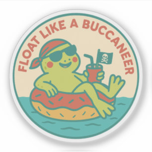 Sticker Flotter comme une grenouille boucanier