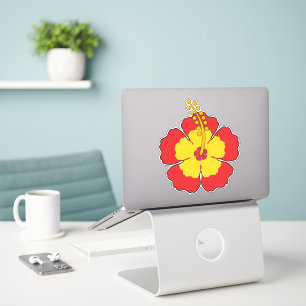 Sticker Flower rouge hibiscus