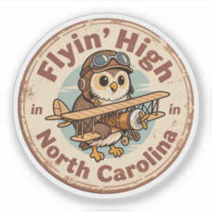 Sticker Flyin’ High_ Artwork sur l'aviation en Caroline du