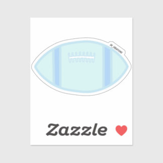 Sticker Football bleu clair Pastel