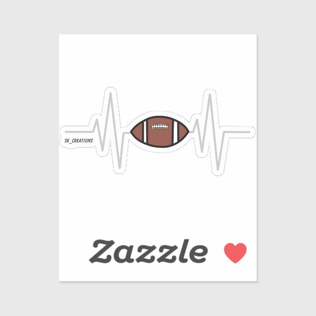 Sticker Football Heartbeat (Feuille)