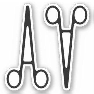 Sticker Forceps hémostatiques (collier), hémostat, autocol
