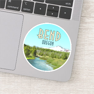 Sticker Forêt de la rivière de la montagne de Bend Oregon
