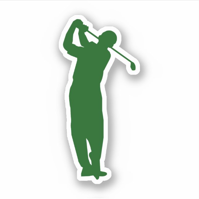 Sticker Forme de la figure de l'action de coupe de golf (Devant)