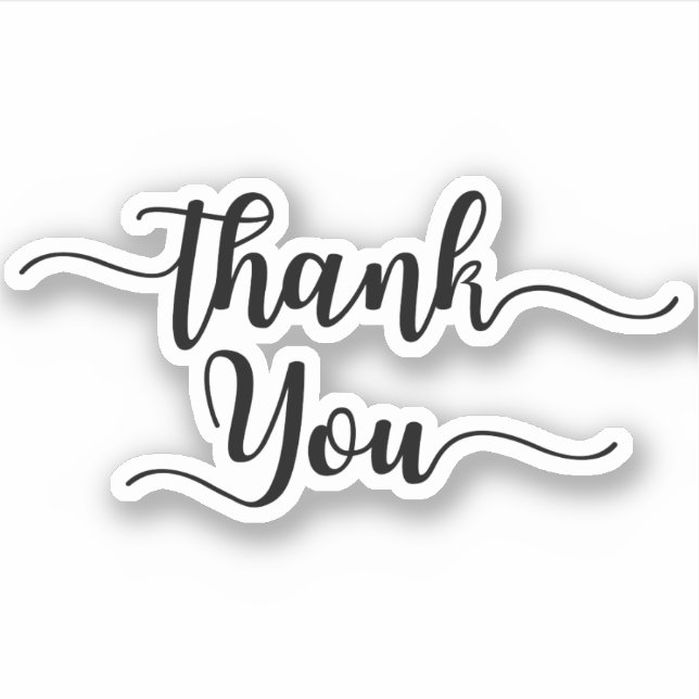 Sticker Forme de Merci d'entreprise classique (Devant)