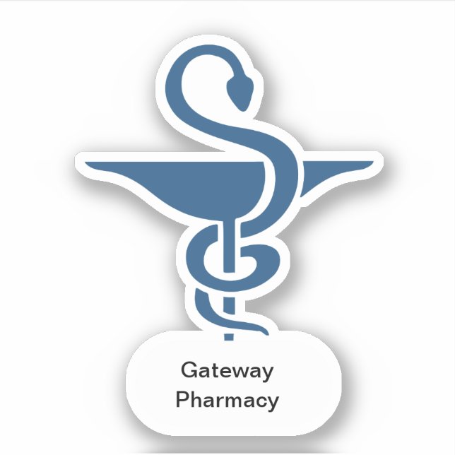 Sticker Forme du symbole de pharmacie d'entreprise (Devant)