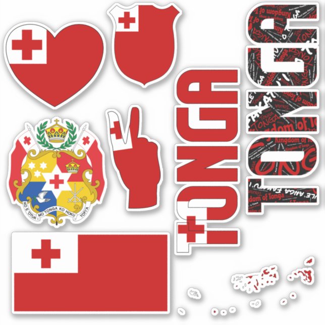 Sticker Formes Extraordinaires des Tonga Symboles nationau (Devant)