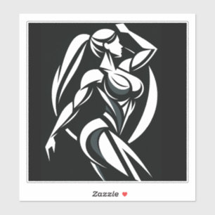 Sticker Forte condition physique féminine Formation person