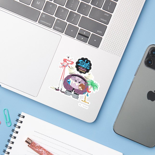 Sticker Foster's Home for Imaginary Friends | Group Hug (Ordinateur portable avec iPhone)