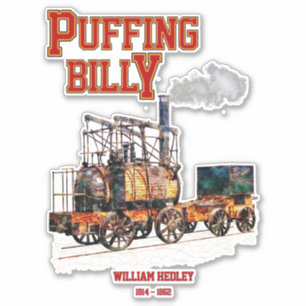 Sticker Foudre Billy Steam Train Anglais Locomotive