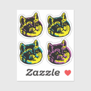 Sticker Four Kittens Amoureux des chats Fenêtre Décal Pop
