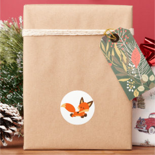 Sticker Fox de caricature de flotte mignonne
