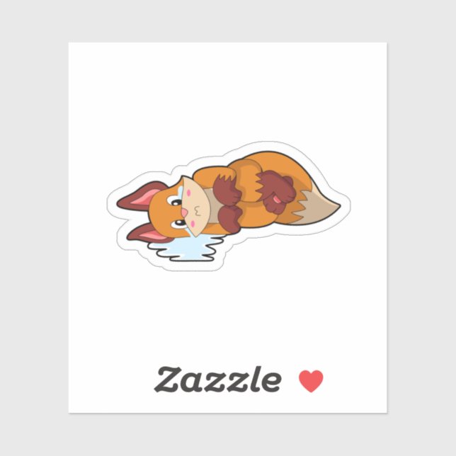 Sticker Fox en train de pleurer (Feuille)