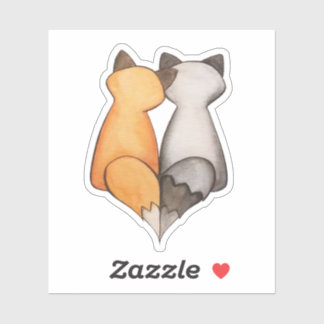 Sticker Fox et Raccoon