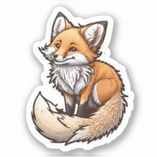 Sticker Fox très heureux
