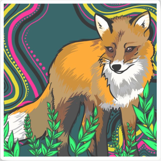 Sticker Fox Vinyl (Recto)