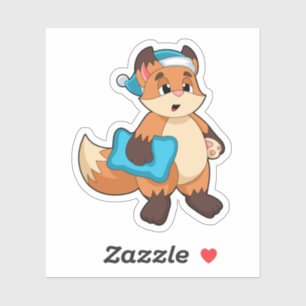 Sticker Fox with Nightcap